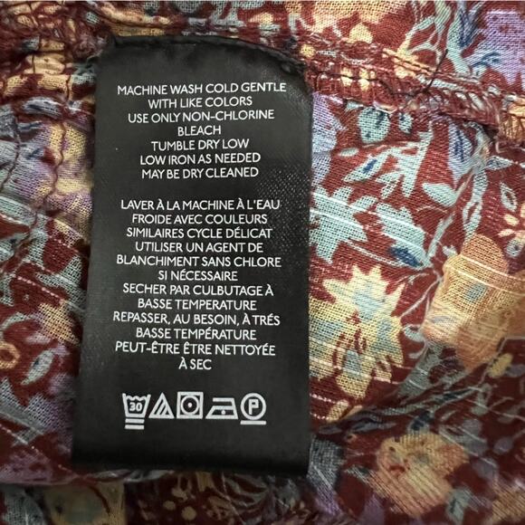 Free People Daybreak Printed Blouse Size Small - Picture 8 of 9